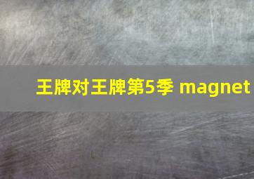 王牌对王牌第5季 magnet